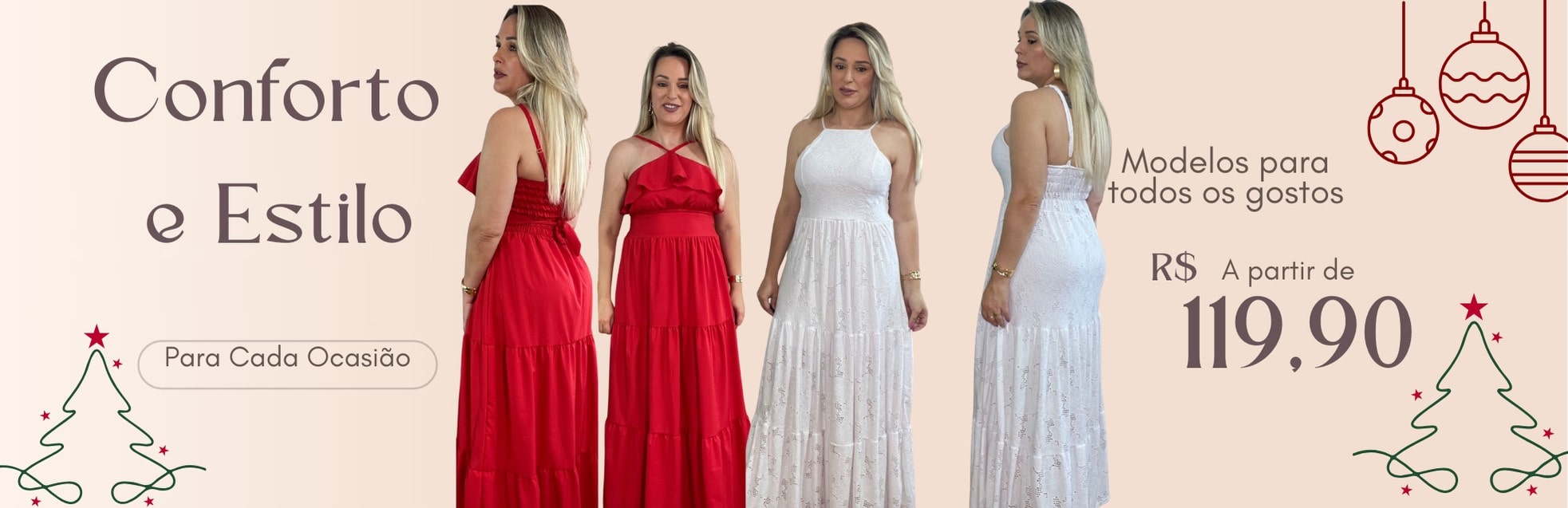 banner para loja online de roupas conforto e estilo para cada ocasião