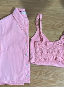 conjunto camisa e cropped salmão 6204628