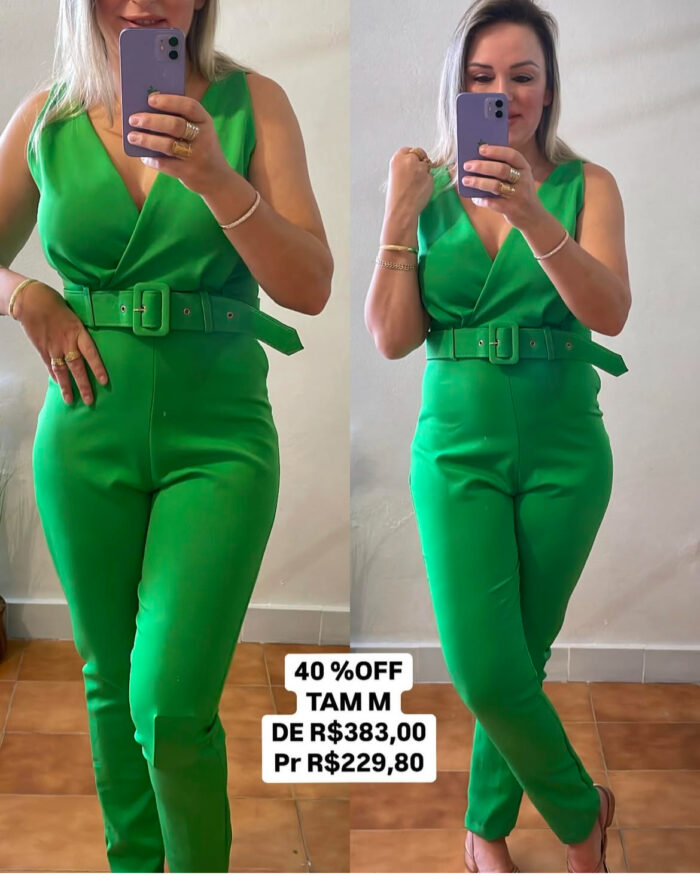 macacão verde bandeira 6204392