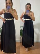 vestido midi preto