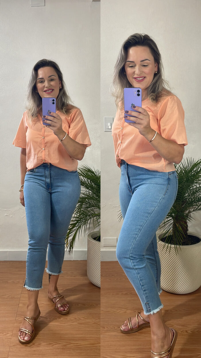 calça jeans cropped desfiado calça jeans cropped desfiado