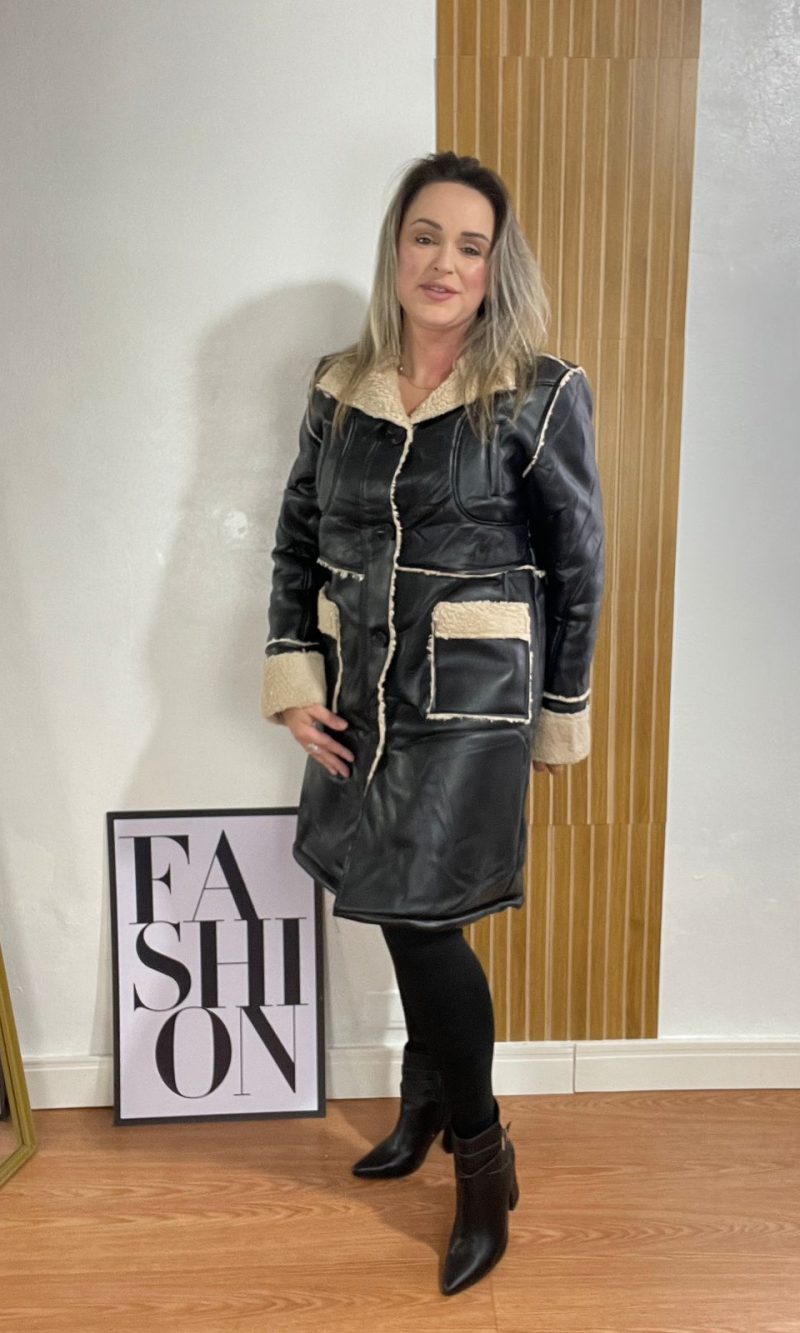 [duplicate] casaco pu preto