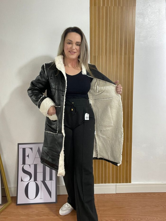 casaco pu preto casaco pu preto