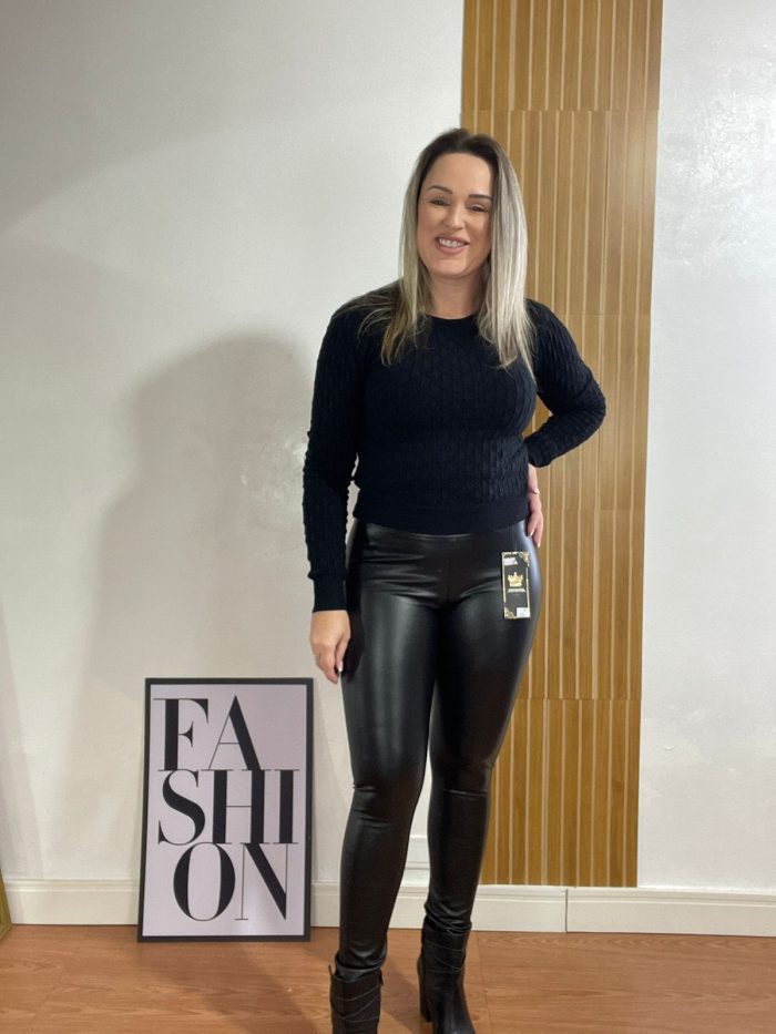 calça legging forrada pu
