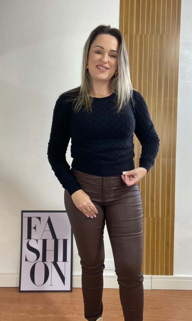 tricô modal preta 871