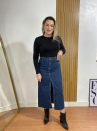 saia jeans midi