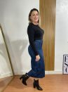 saia jeans midi