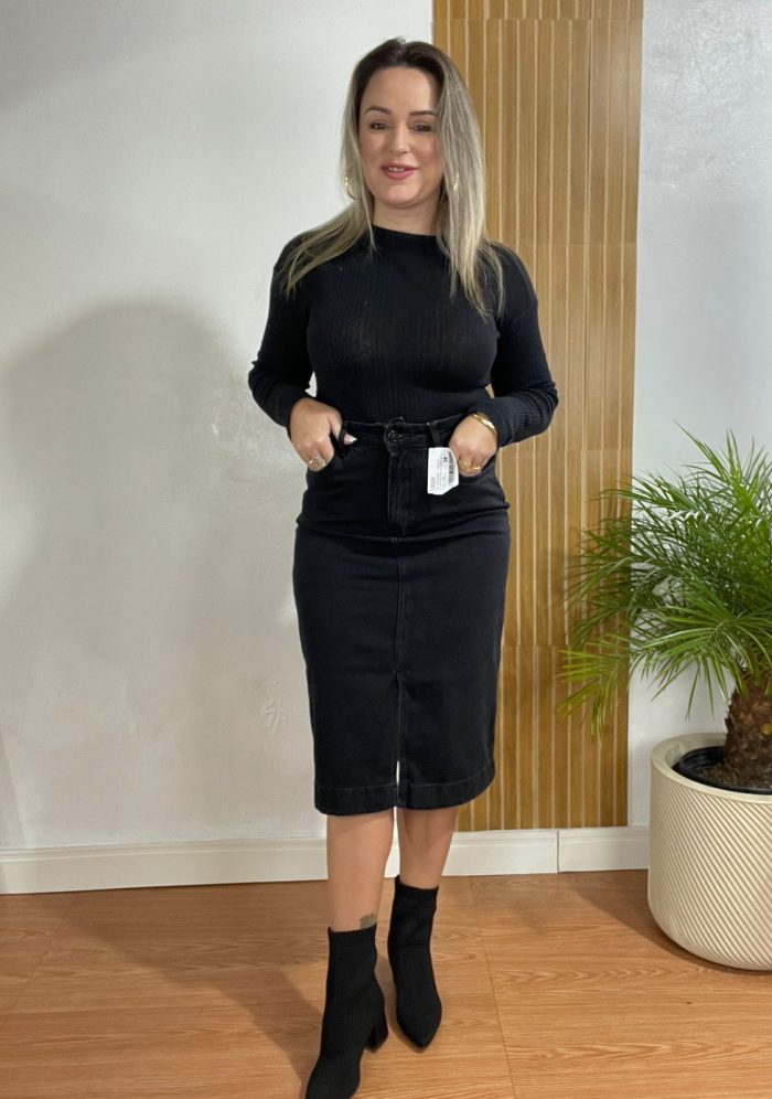 saia jeans midi 1335