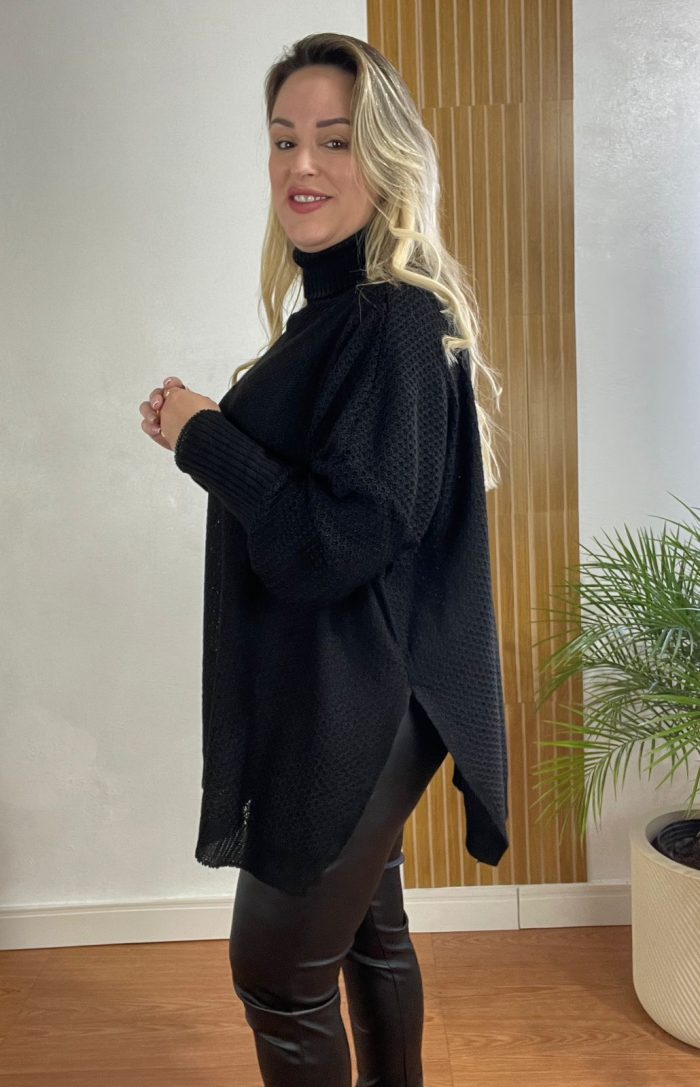 poncho preto poncho preto