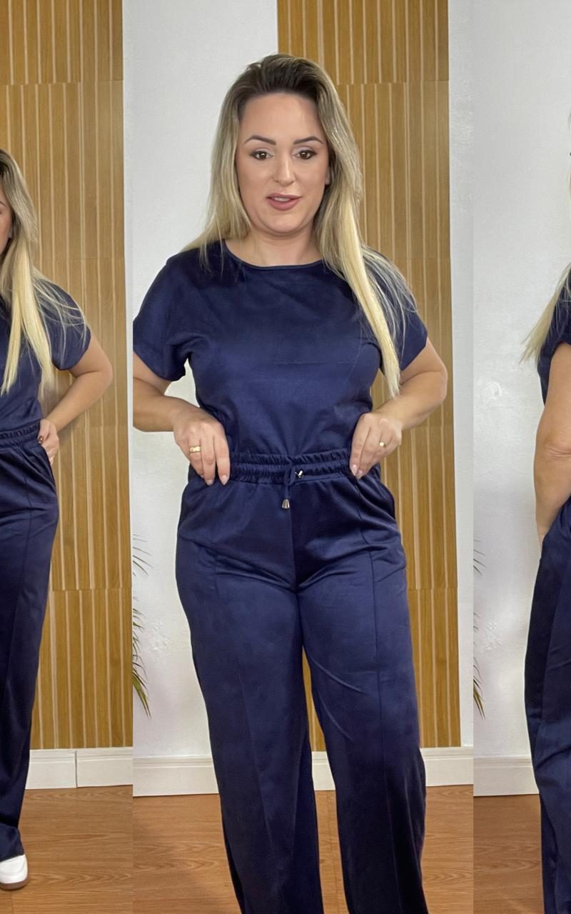 conjunto pantalona azul marinho