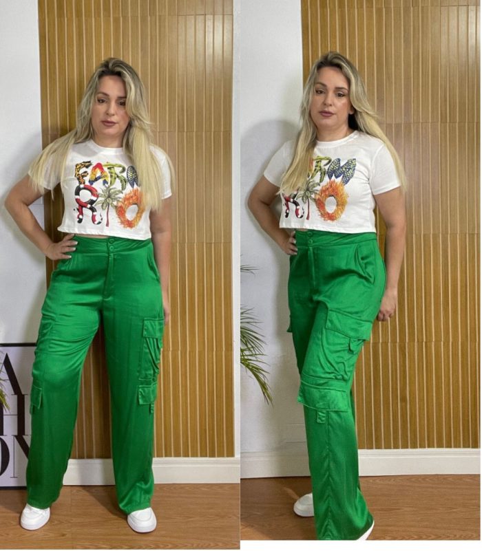 calça alfaiataria cargo