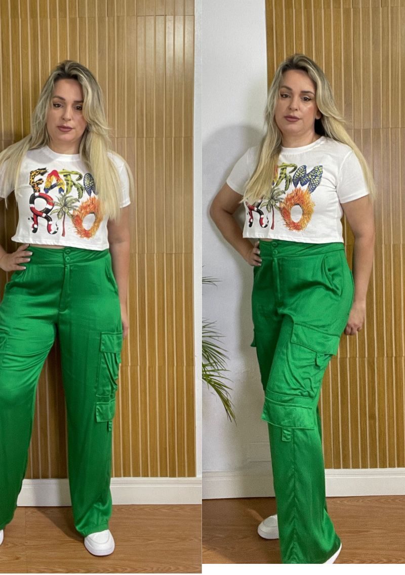 calça alfaiataria cargo