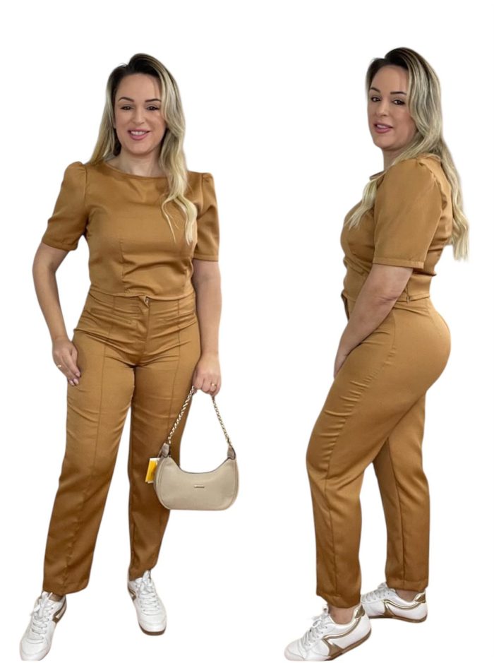 conjunto alfaiataria ocre conjunto alfaiataria ocre