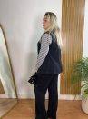 conjunto colete e pantalona preto