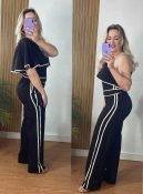 macacão nula manga preto