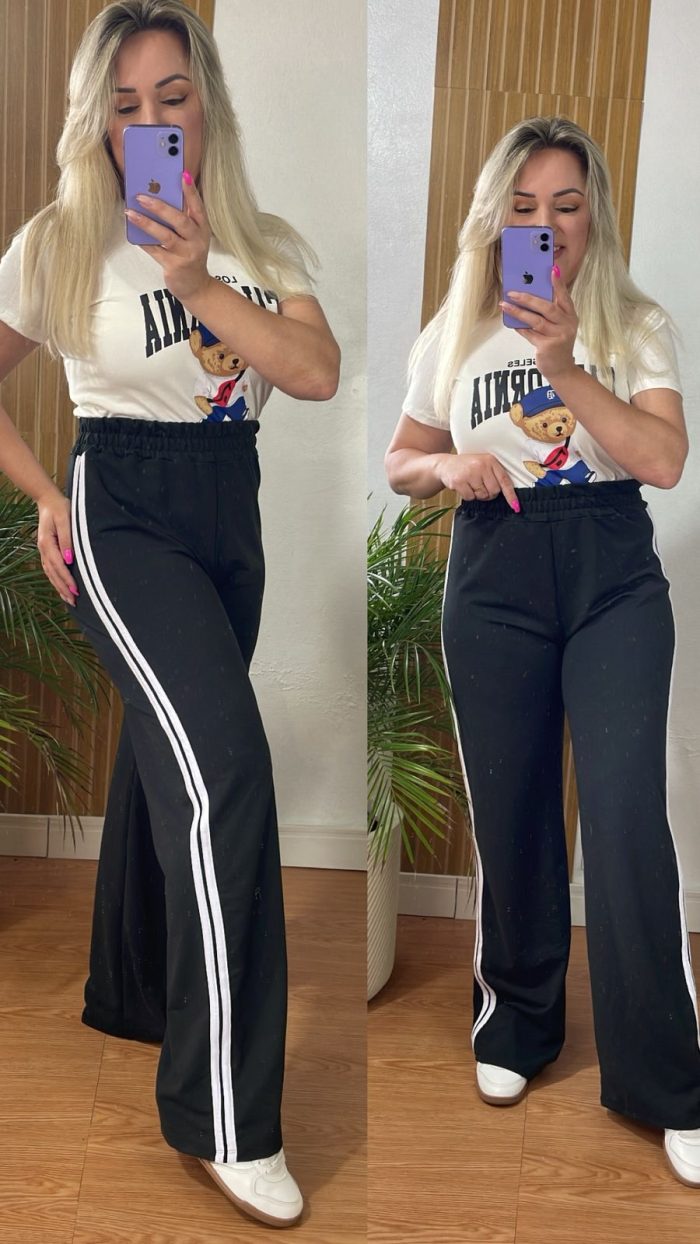 pantalona moletom listra na lateral