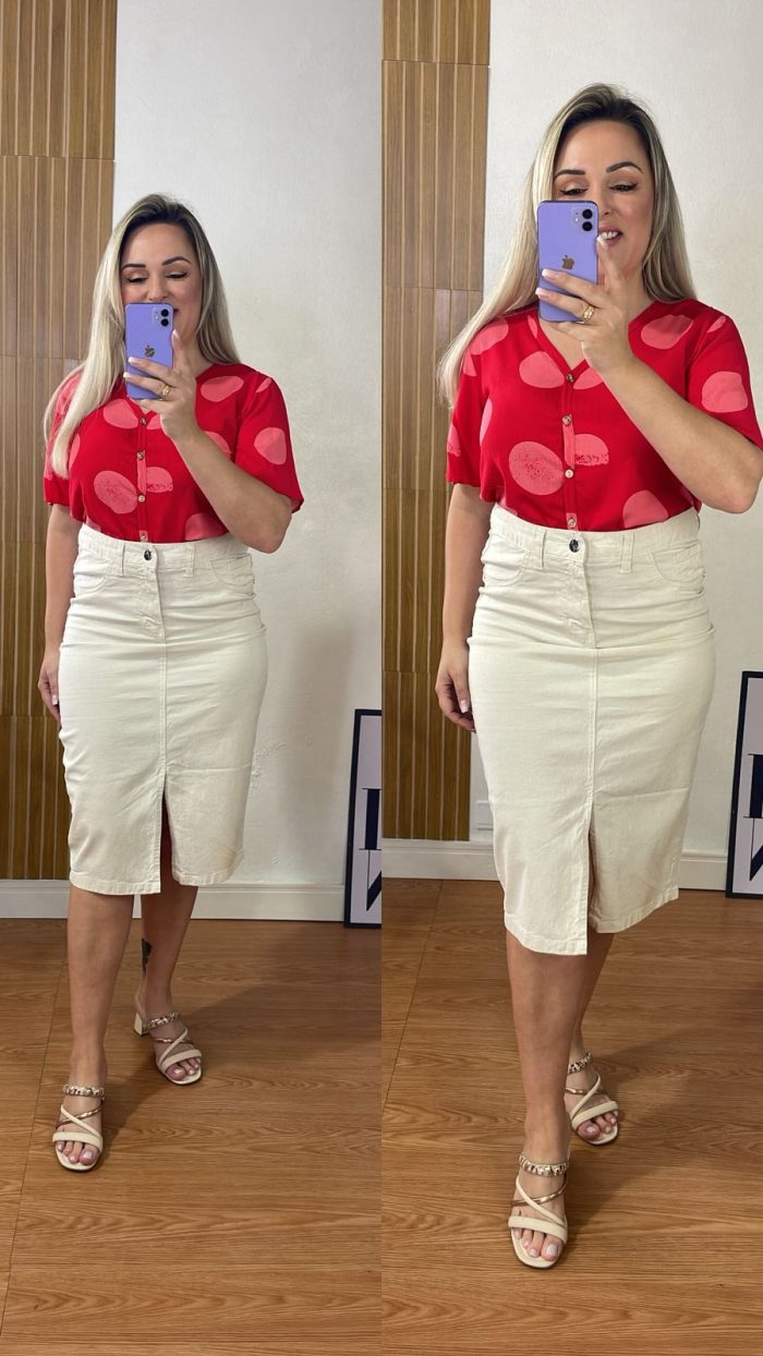 saia midi linho saia midi linho