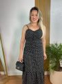 vestido midi poa