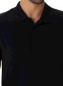camisa polo básica masculina em piquet strech preta