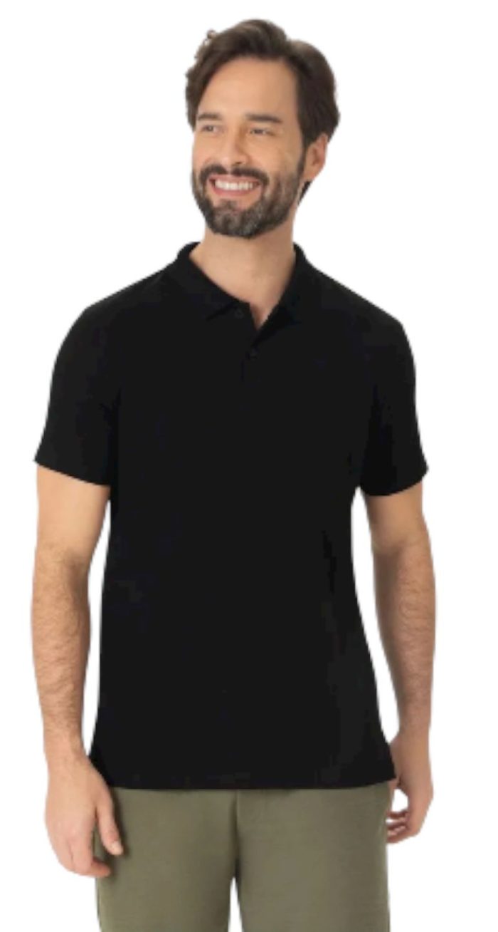 camisa polo básica masculina preta camisa polo básica masculina preta