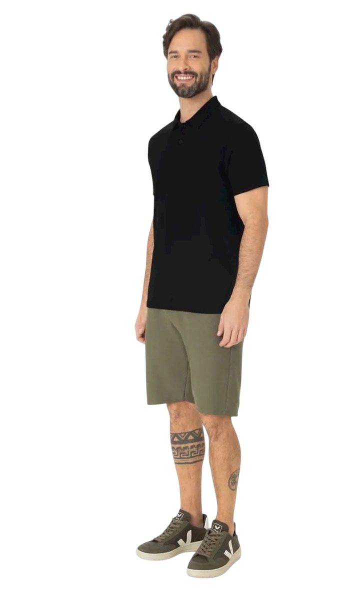 camisa polo básica masculina preta camisa polo básica masculina preta