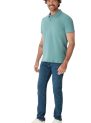 camisa polo básica masculina em piquet strech menta