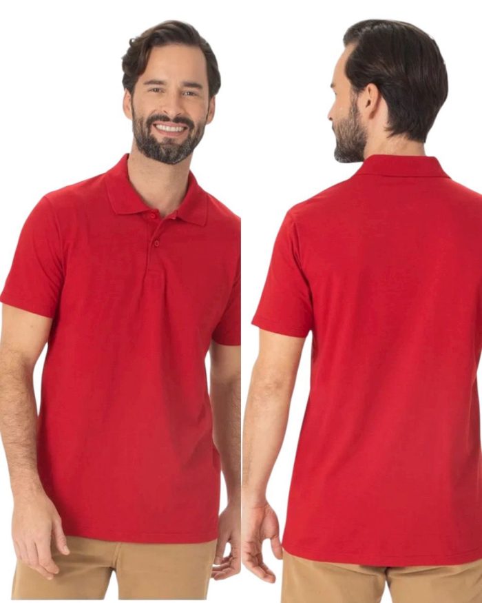 camisa polo básica masculina preta
