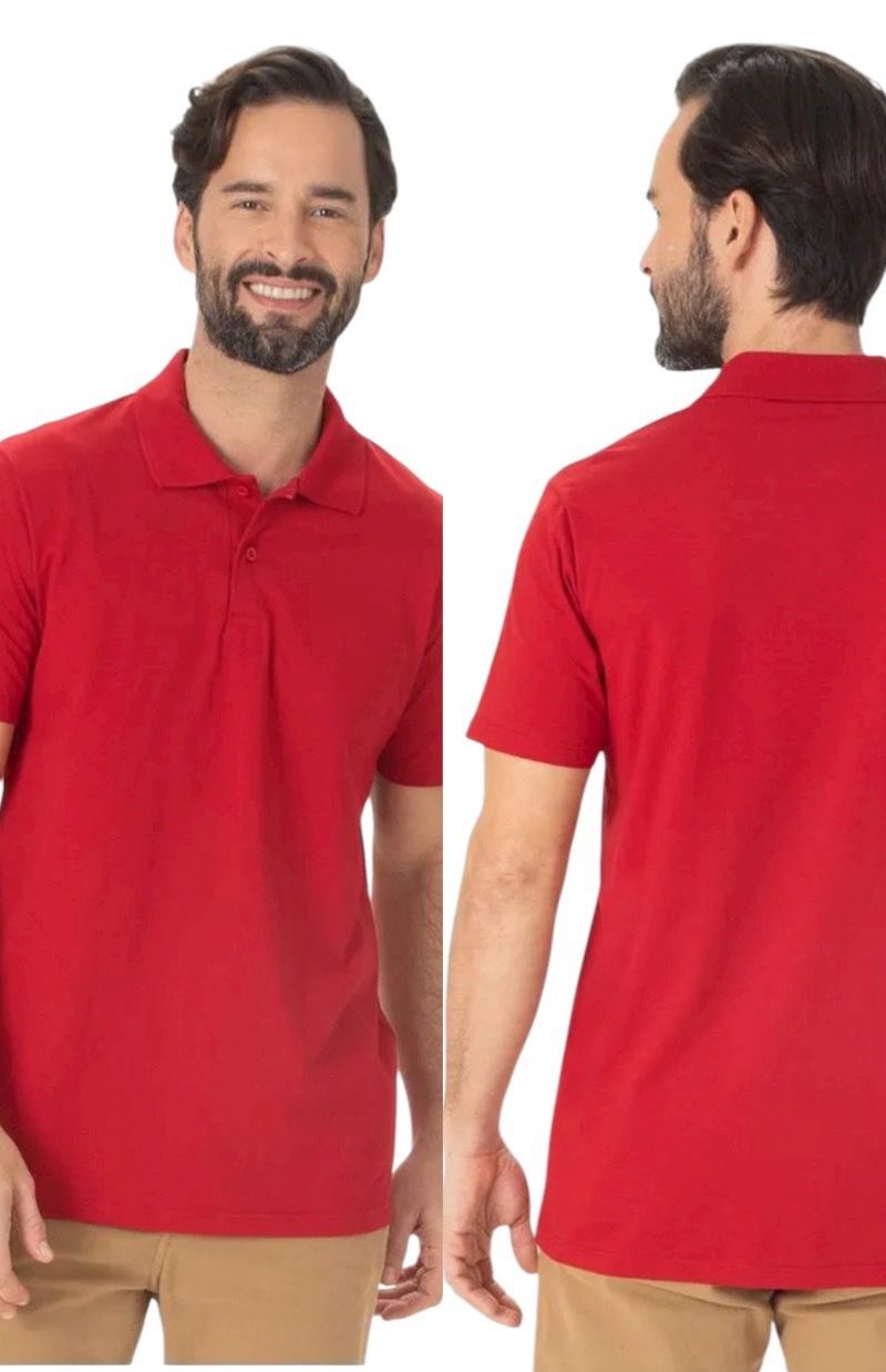 camisa polo básica masculina preta