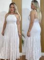 vestido longo laise branco
