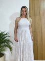 vestido longo laise branco
