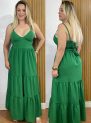 vestido longo verde