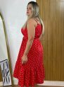 vestido estampado vermelho