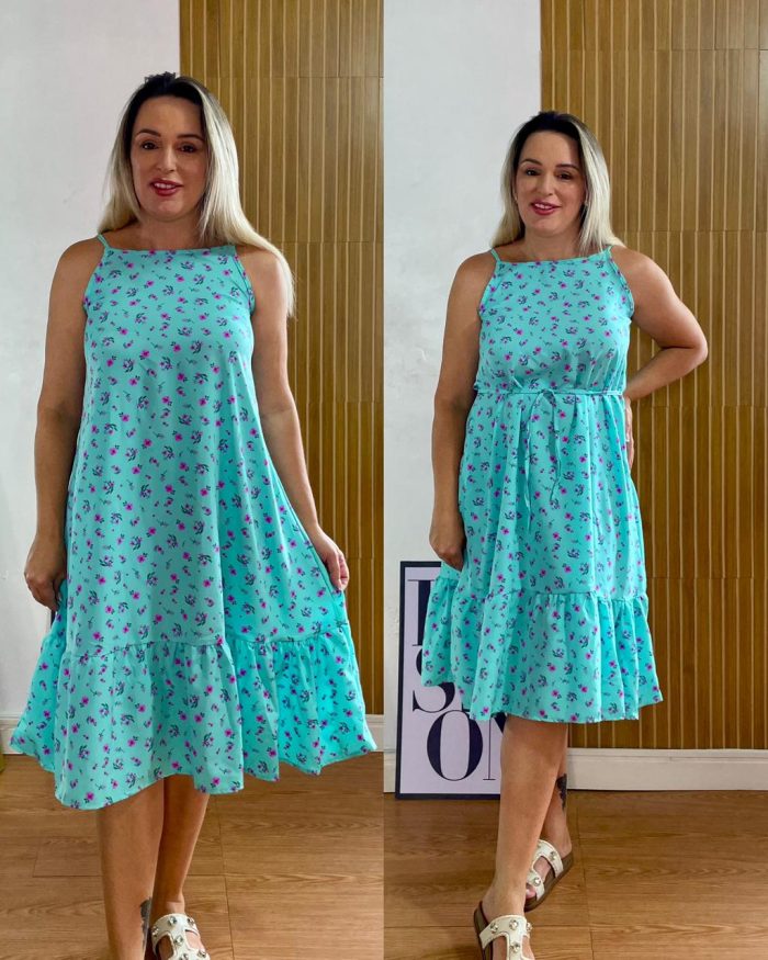 vestido estampado azul vestido estampado azul