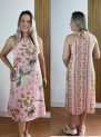 vestido feminino em malha crepe estampado