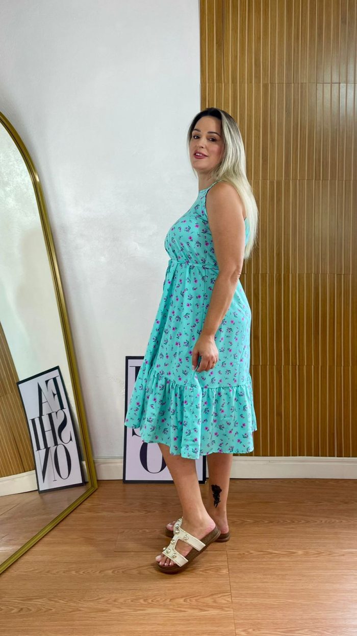 vestido estampado azul vestido estampado azul