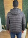 jaqueta puffer masculina naylon com capuz removível