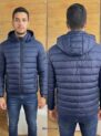 jaqueta puffer masculina naylon com capuz removível mariho