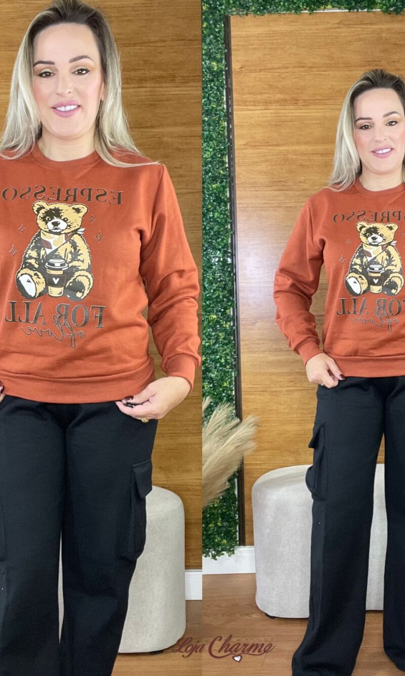 blusa moletom terracota