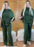 conjunto pantalona anarruga verde