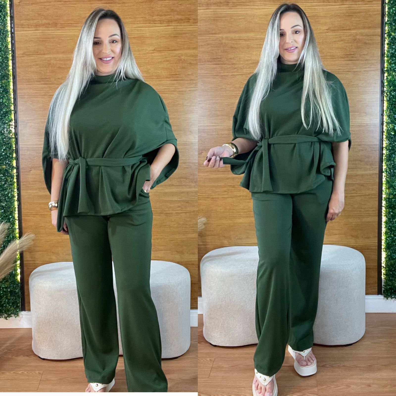 conjunto pantalona anarruga verde conjunto pantalona anarruga verde