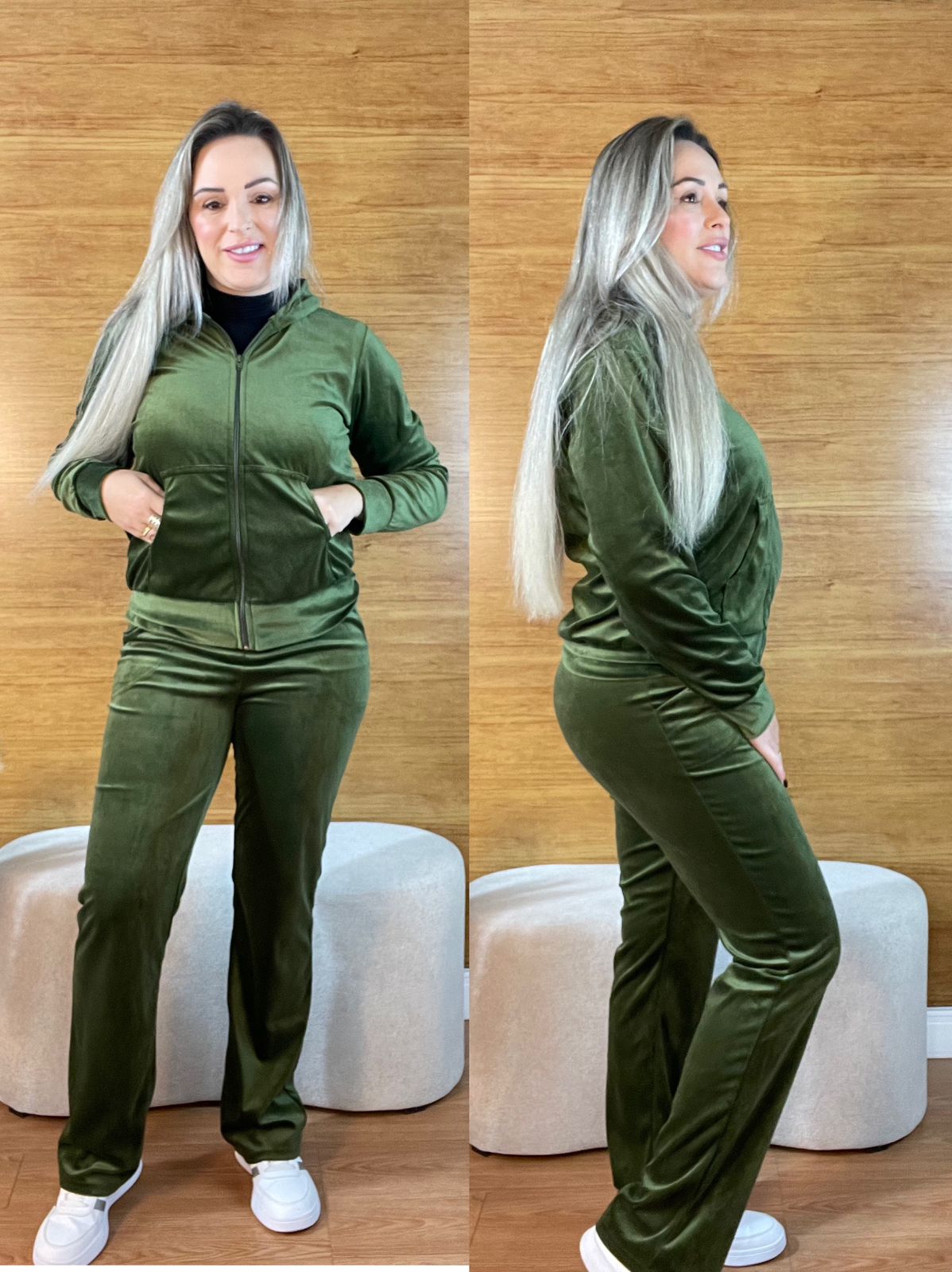 conjunto feminino plush agasalho veludo verde conjunto feminino plush agasalho veludo verde