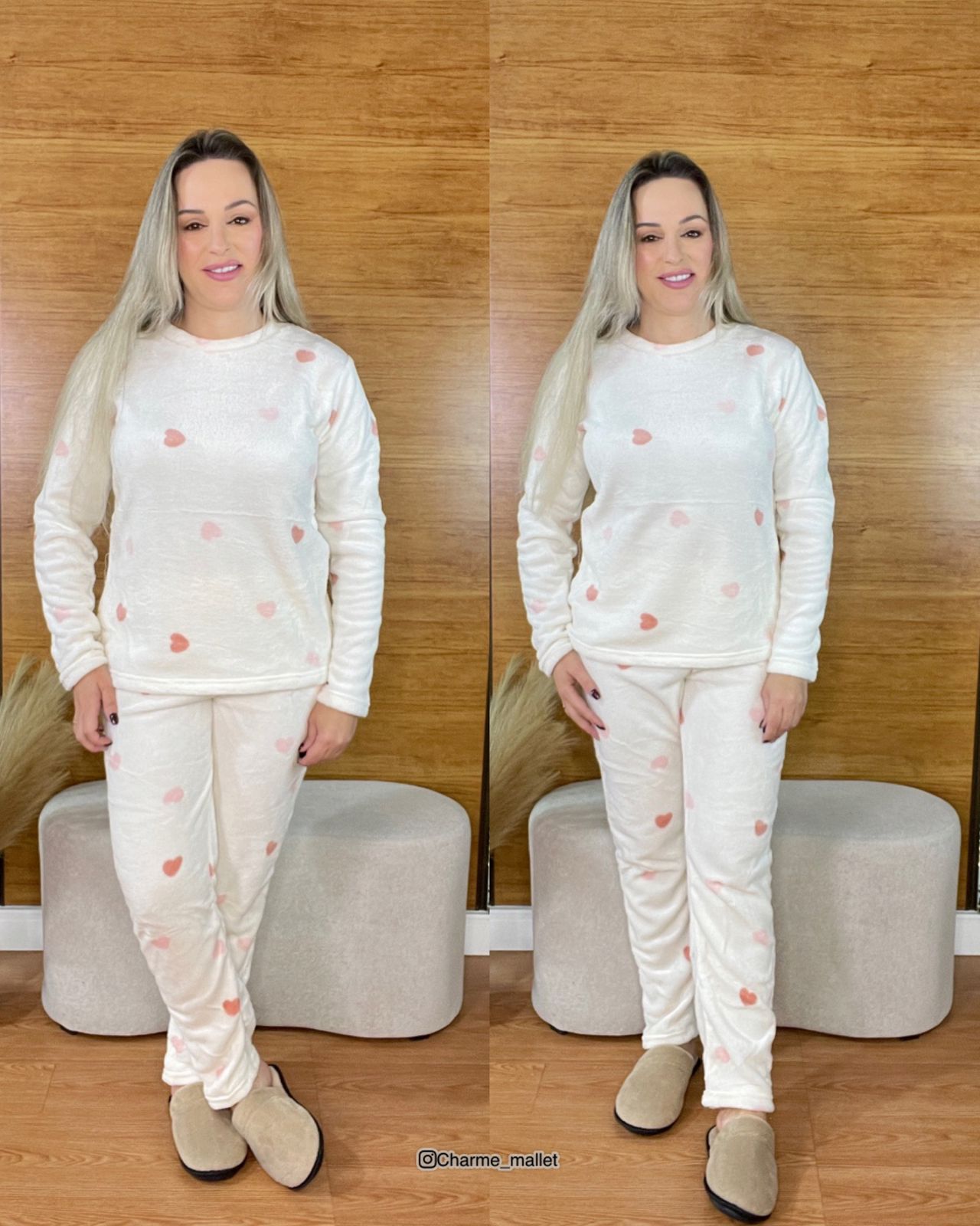 pijama plush fleece coração off 8788 pijama plush fleece coração off 8788