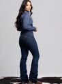 calça country feminina jeans escuro