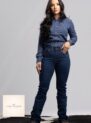 calça country feminina jeans escuro