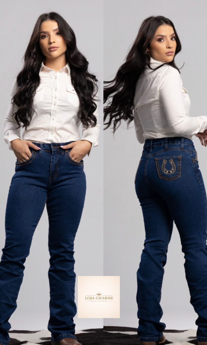 calça country feminina bordada