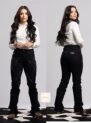 calça country feminina preta com aplicações em strass