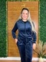 conjunto veludo marinho