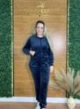 conjunto veludo marinho