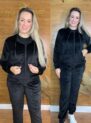 conjunto veludo preto