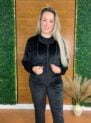 conjunto veludo preto